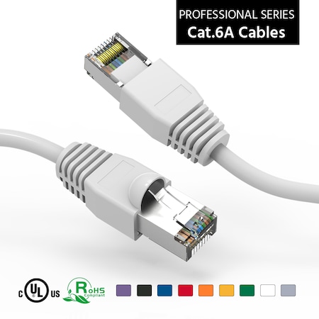 Bestlink Netware CAT6A Shielded (SSTP) Ethernet Network Booted Cable- 10ft- White 100858WT